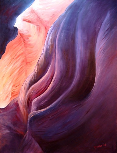 Composition in Purple and Orange